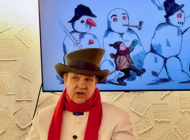Abendprogramm über das Sammeln und Schneemänner von und mit Cornelius Grätz